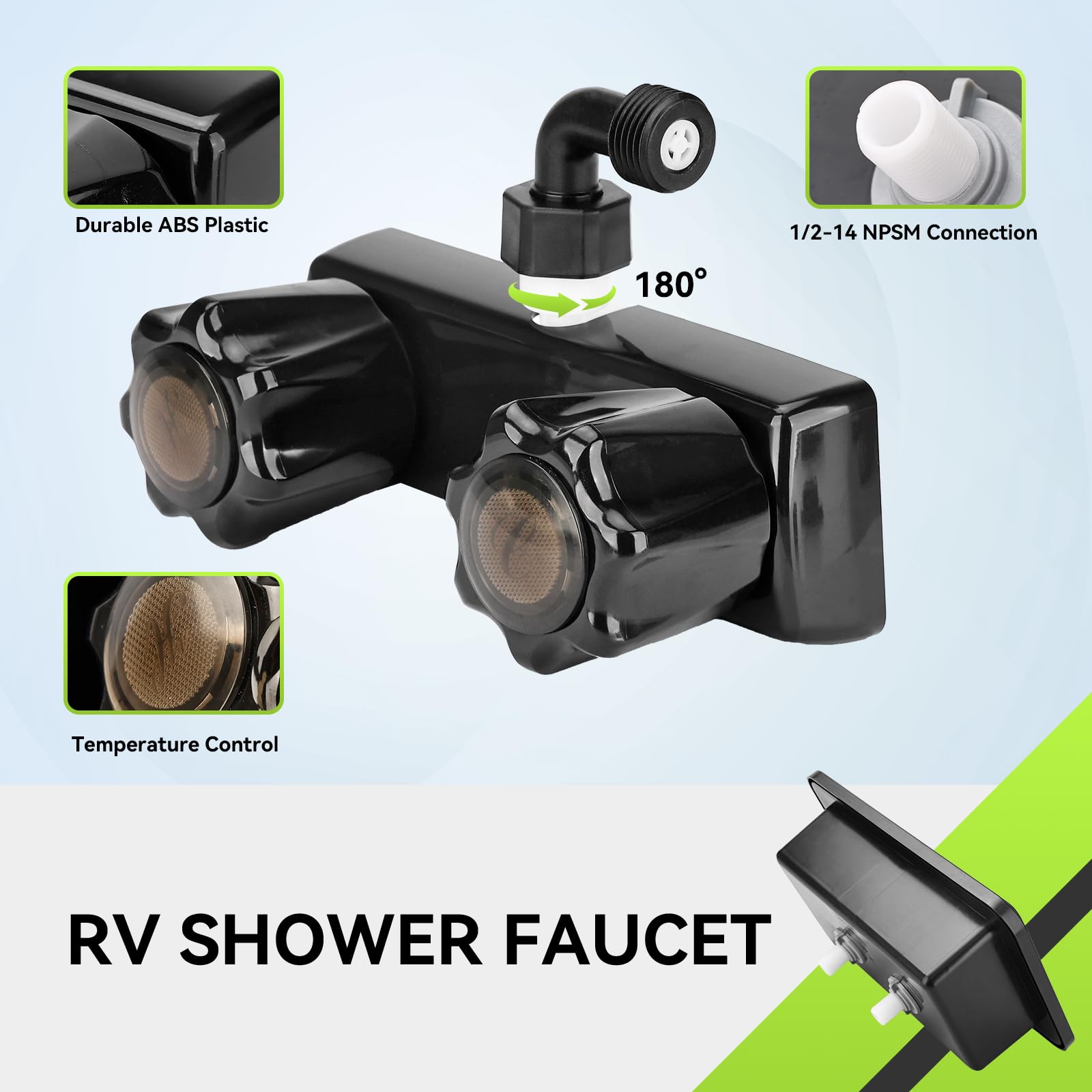 RecPro RV Exterior Shower Box Kit Faucet Hose Camper Trailer Cowboy Shower 295967