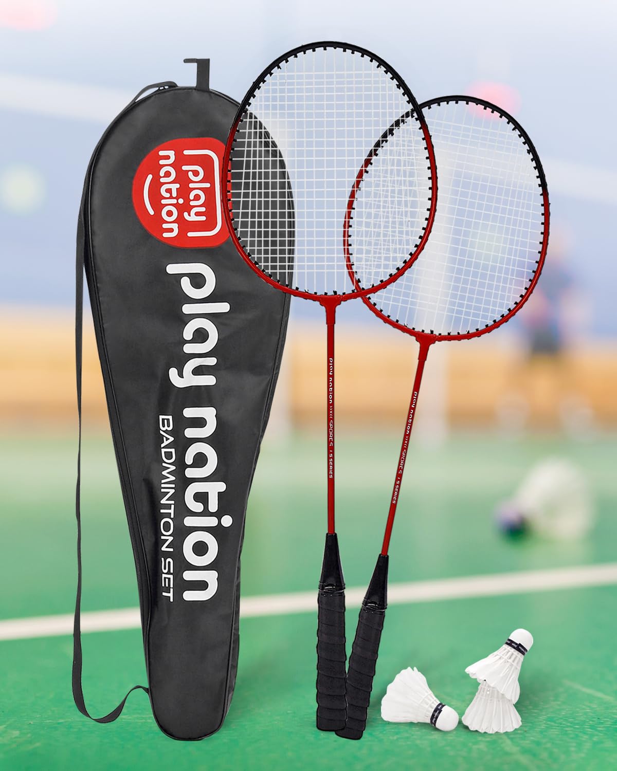 Play Nation Badminton Set for Kids | 3 Shuttlecocks | Outdoor Game for Kids | Red & Black (B0CL5DY6D6) Amazon Price History, Amazon Price Tracker