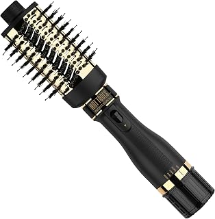 Hot Tools Pro Artist 24K Gold One-Step Small Blowout Volumizer - Detachable Oval Brush for Volume, Curls & Flips on All Hair Types