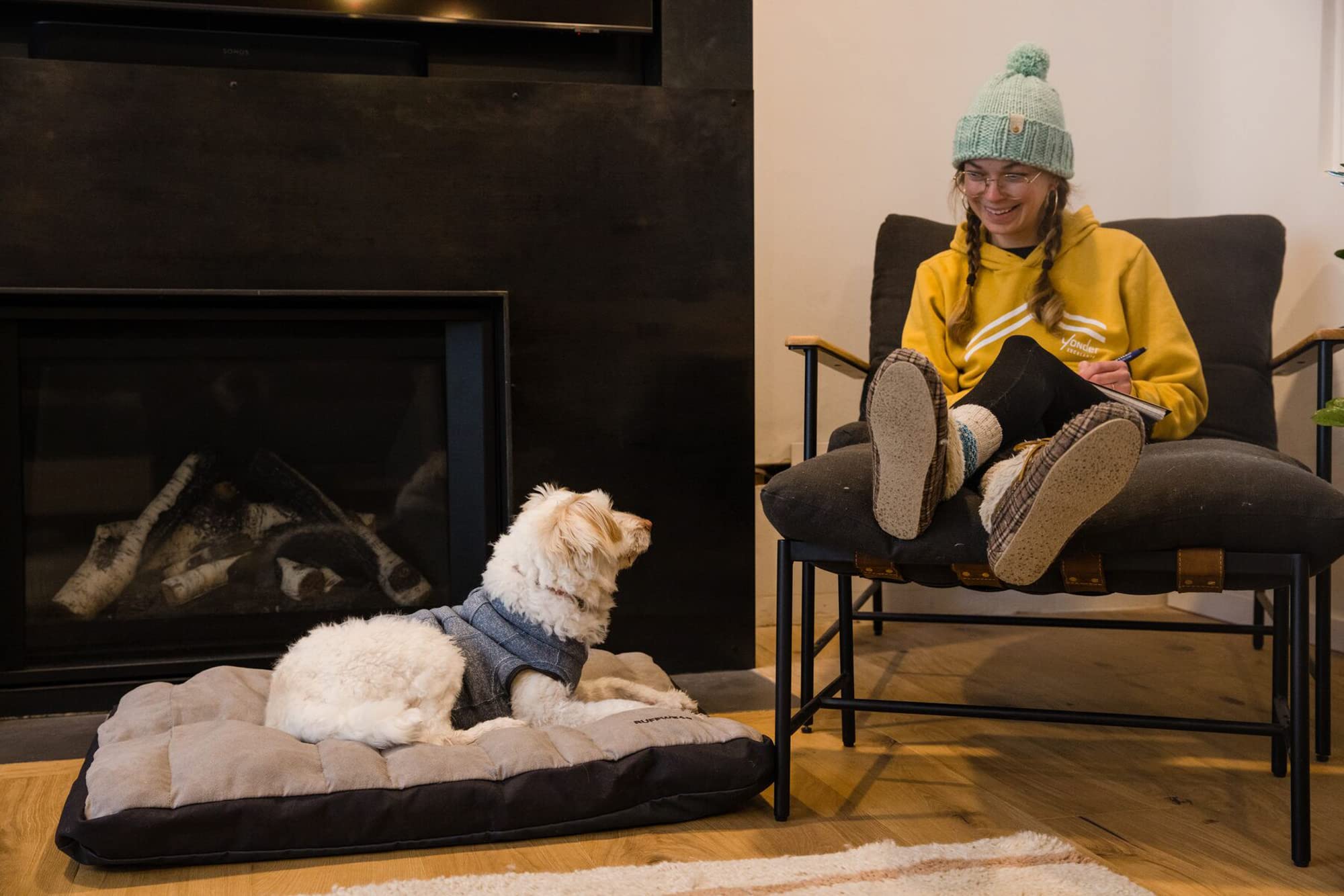 Amazon | ラッフルウェア、犬用ヘンプハウンドセーター、スレート