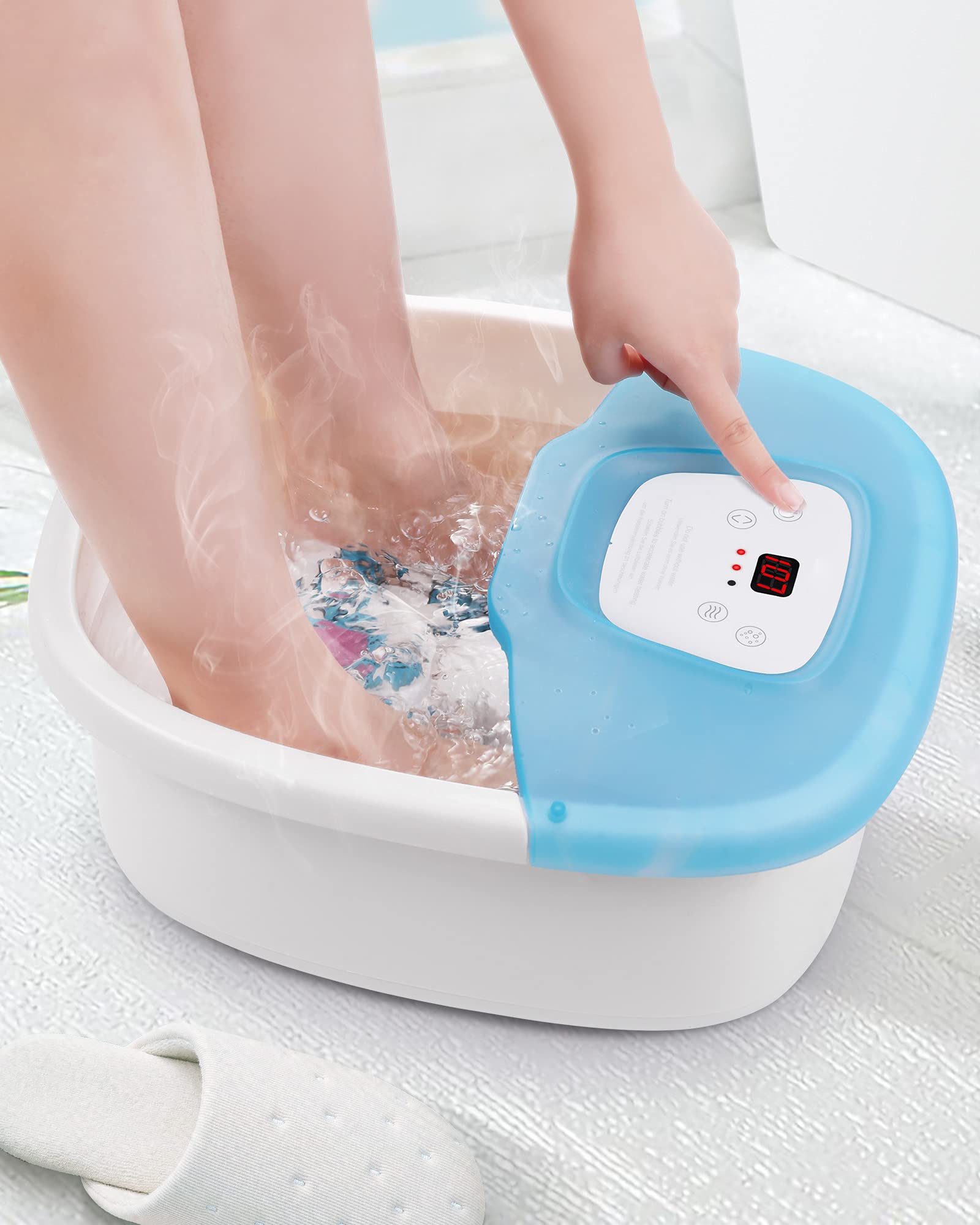puissance vibromasseur MOODRELISH FOOT SPA WITH SHIATSU MASSAGE ROLLERS, HEAT, BUBBLES, INFRARED  LIGHT & VIBRATION