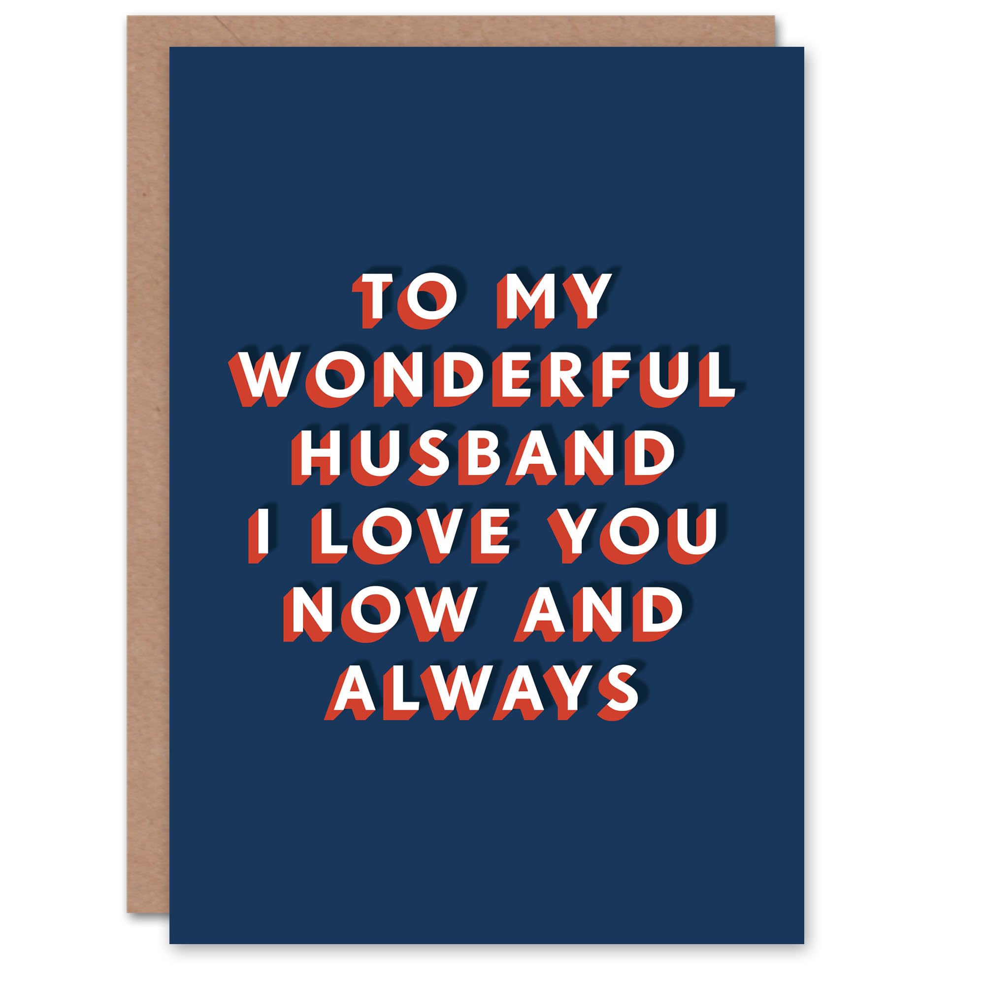 Artery8 Wonderful Love You Now And Always Sincere For Him Husband Birthday Card