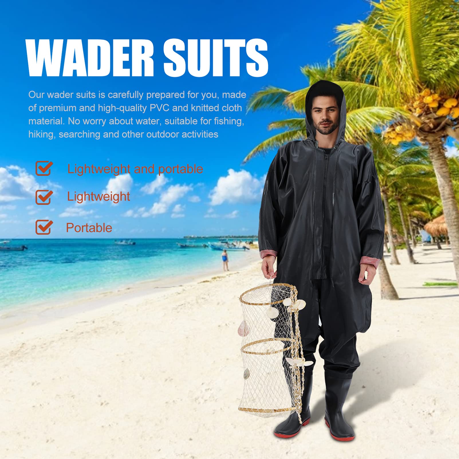 Trajes De Vadeo Impermeables para Pesca para Exteriores Pantalones De Pesca Botas Vadeo para Hombres y Mujeres