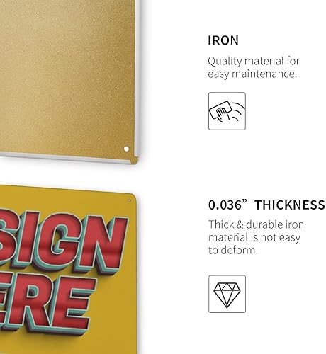 Miniatura 3 de Letreros metálicos personalizados, 12 x 8 pulgadas, póster retro personalizado con foto y texto para decoración de pared al aire libre e interior,