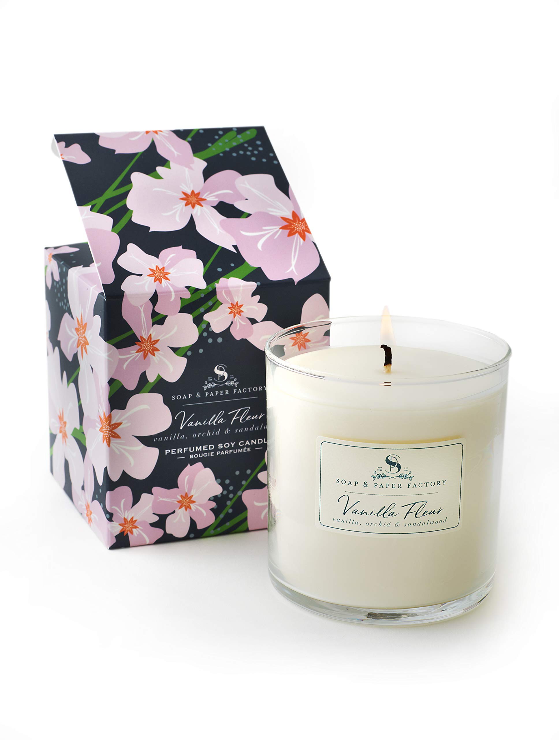 Soap & Paper FactoryVanilla Fleur 9.5 oz Large Soy Candle
