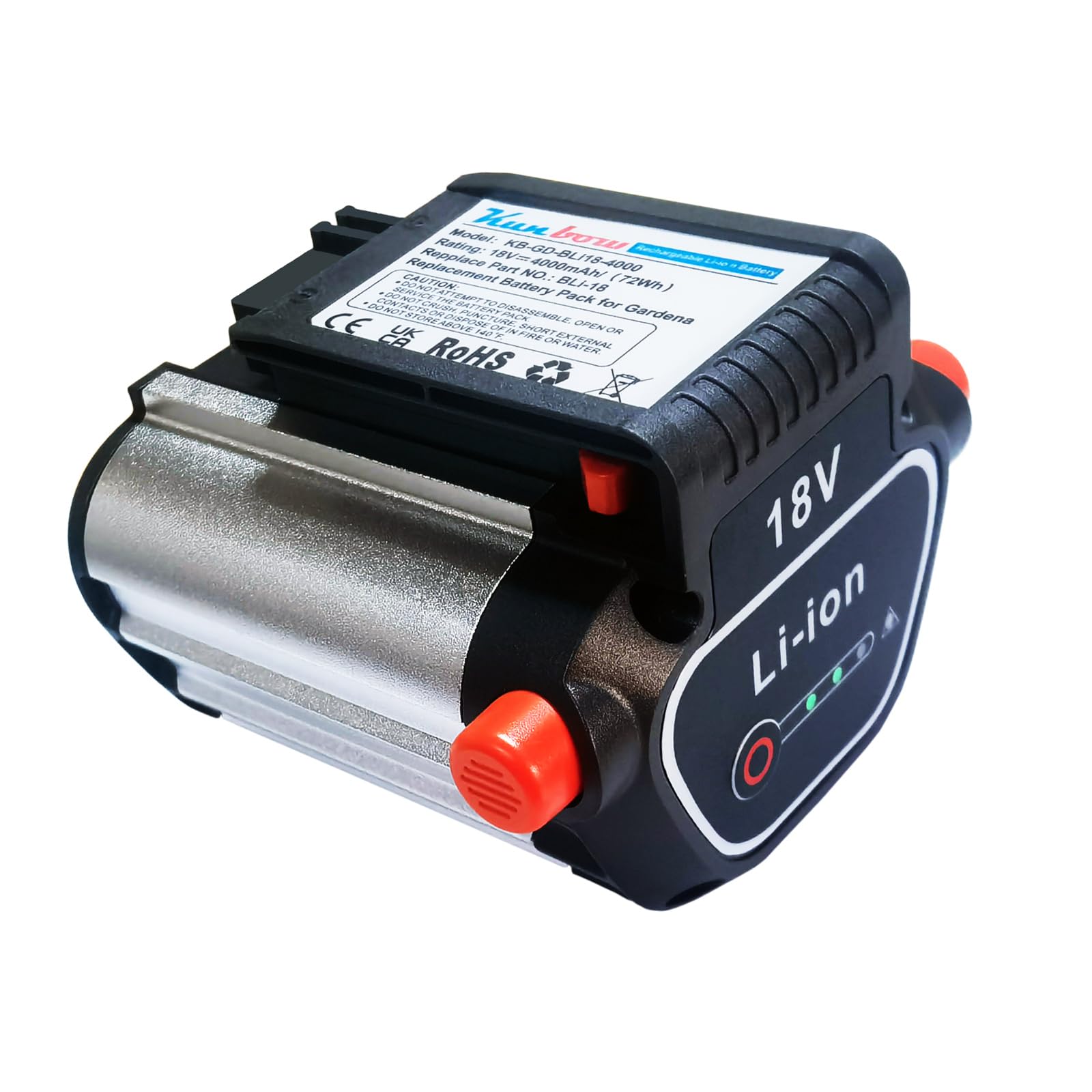 Batteria di ricambio per robot tosaerba Gardena BLi-18 9840-20 9839-20, compatibile con attrezzi Gardena 18 V agli ioni di litio (18 V/72 Wh)
