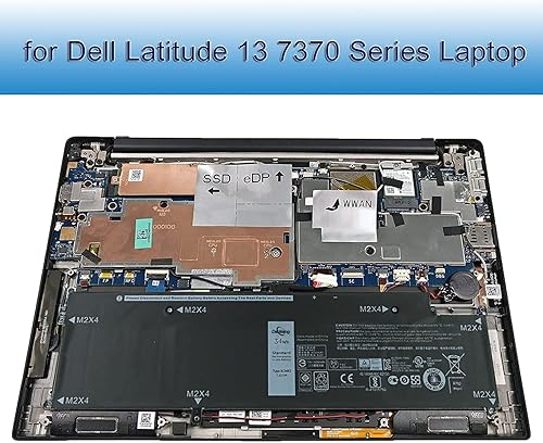 Miniatura 3 de Dentsing Batería XCNR3 de repuesto para Dell Latitude 13 7370 Ultrabook Series 0XCNR3 WY7CG WV7CG 0WV7CG 7.6V 34Wh/4250mAh 4-Cells