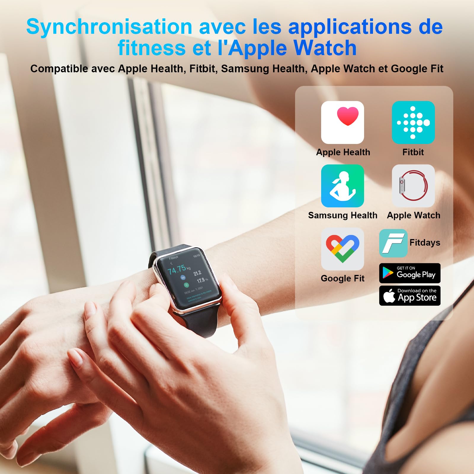 Healthkeep Pèse Personne Balance Connectée Bluetooth Avec 2 Écrans VA et Technologie de Revêtement ITO, 16 Données Corporelle avec Fréquence Cardiaque APP pour Andriod et iOS 180kg/400lb, Argenté
