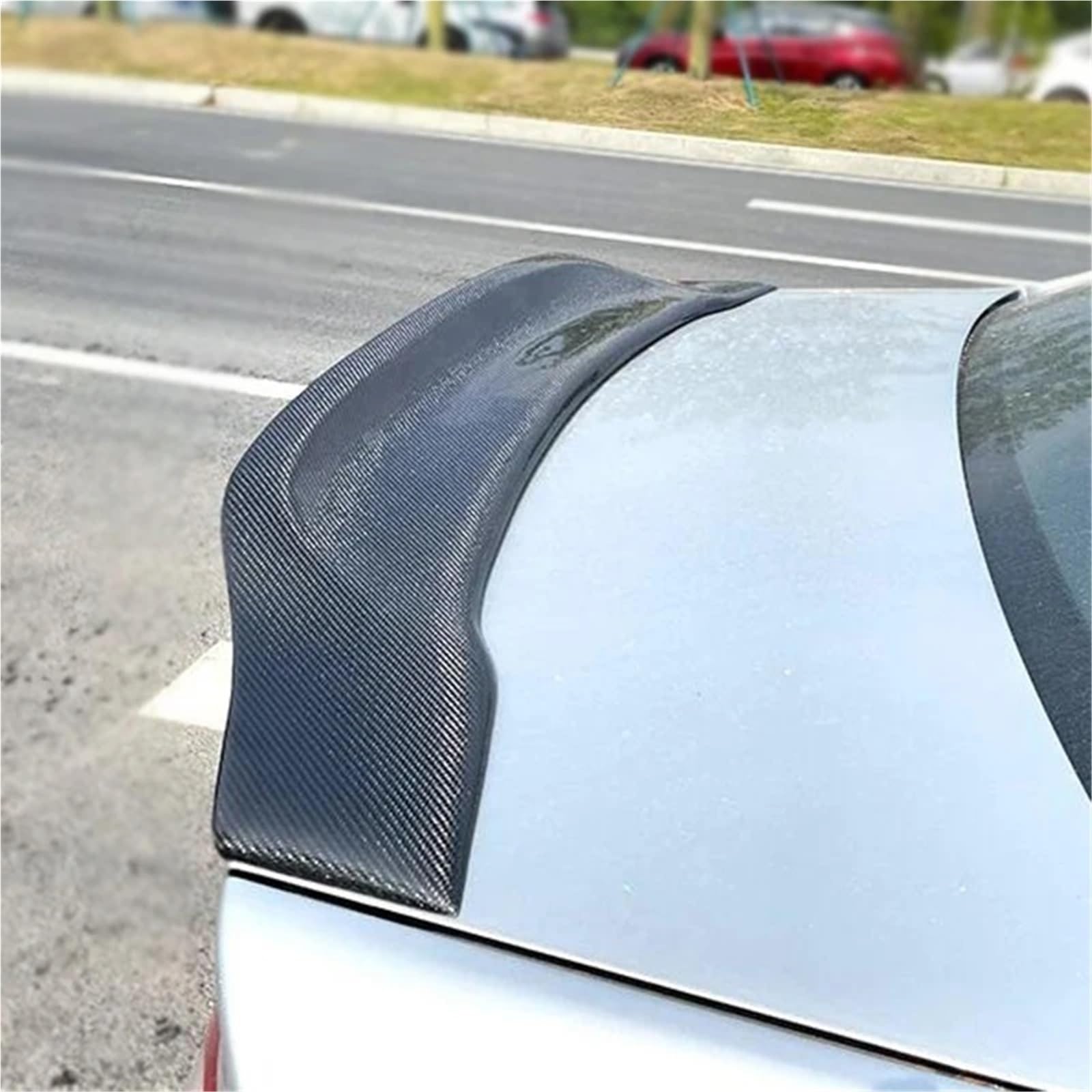 Kompatybilny z Volkswagen Passat B6 2005-2010 Spoiler z włókna węglowego Auto tylne skrzydło bagażnika typ R Ducktail wargi akcesoria(True carbon fiber)