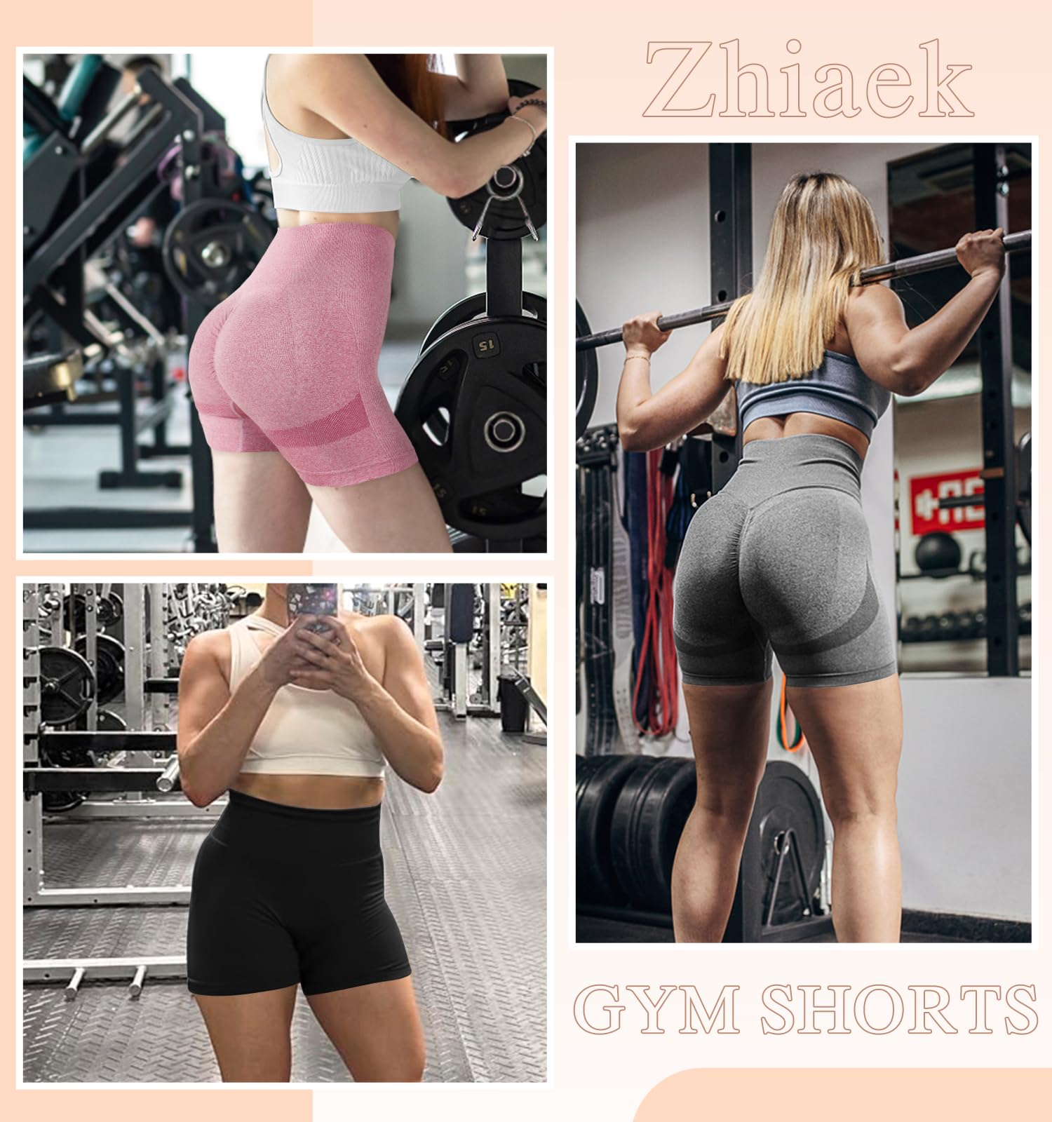 Pantalones Cortos Mujer Deporte Cintura Alta Mallas Cortas Mujer Push Up Short Deportivo Sin Costuras Opaco para Yoga Fitness Jogging Running Gimnasio