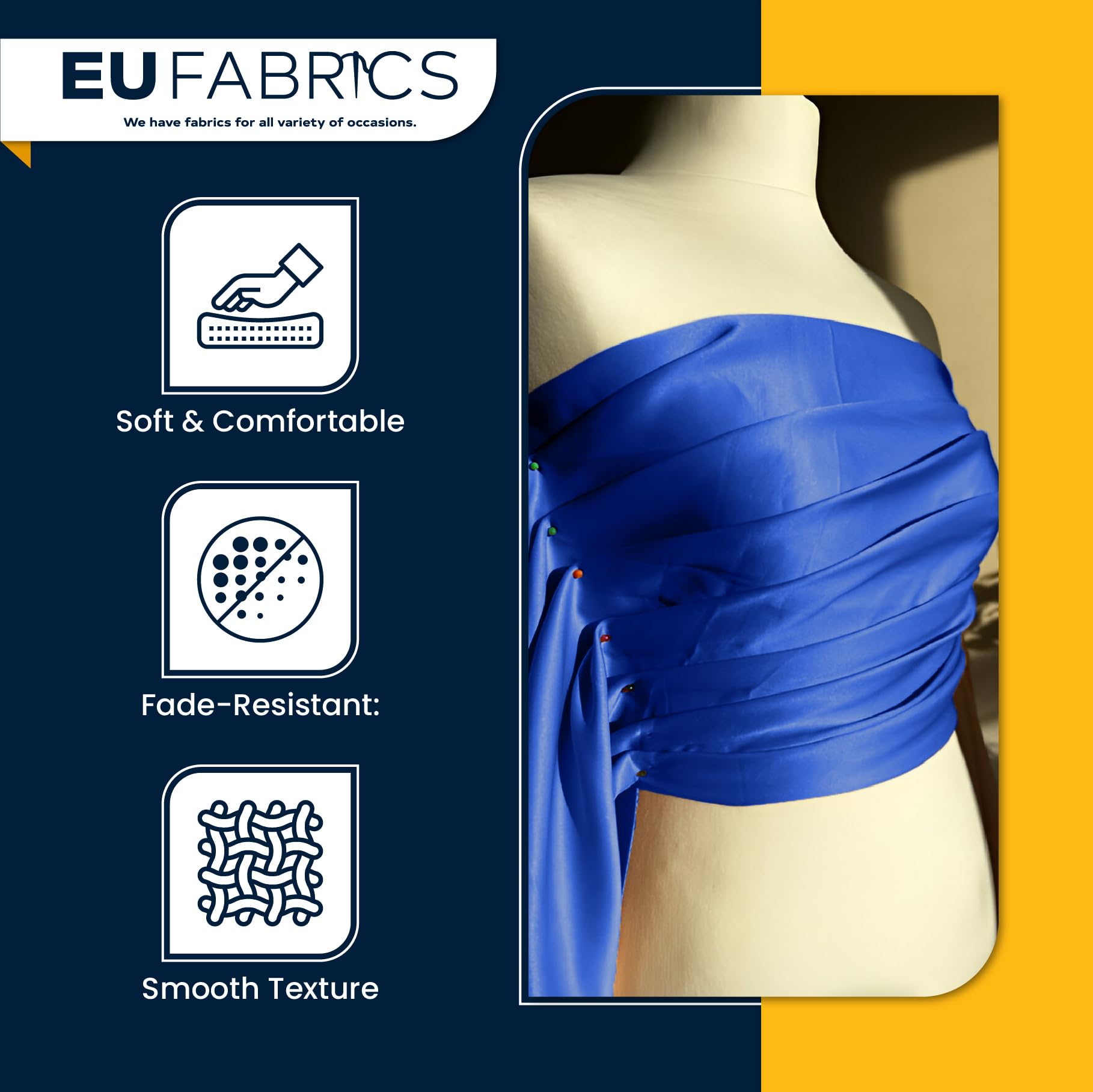 EU Fabrics Tessuto In 100% Cotone Ignifugo Al Metro, 122cm Larghezza, 120g/m², Naturale, Per Soffitti E Mostre