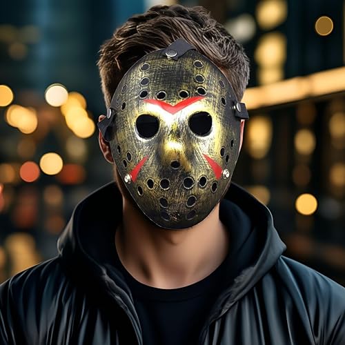 Miniatura 4 de Máscara de Halloween retro gruesa de horro, máscara de Halloween para mascarada de Paty cosplay, máscara de disfraz de gran decoración