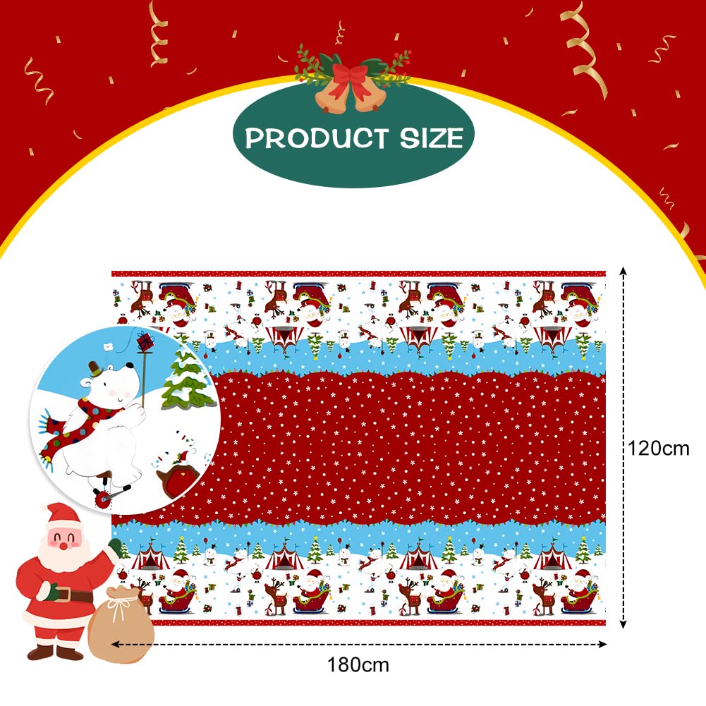 Tovaglia Natale Gabel rossa con lurex. Rettangolare, rotonda e quadrata