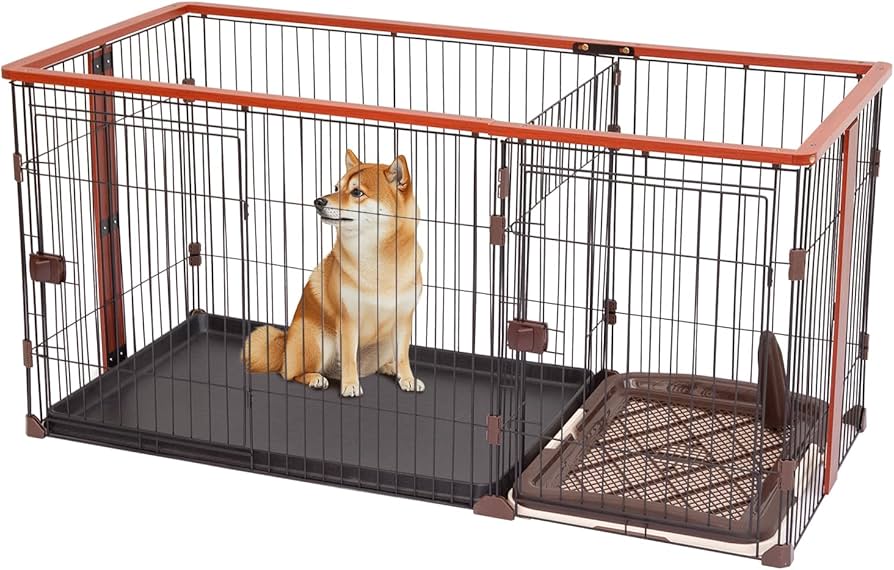 Amazon.co.jp: Shinyever 犬 サークル ウッディサークル 犬ケージ 木製