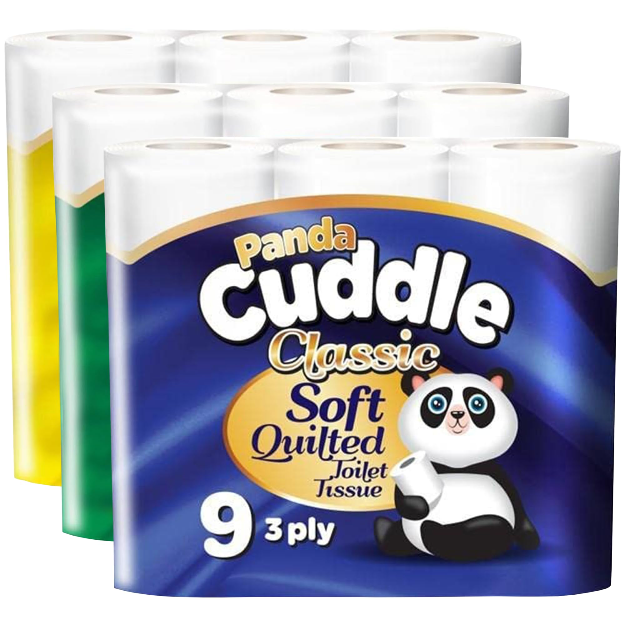 Panda Cuddle 3-warstwowe rolki papieru toaletowego, miękki, pikowany, wytłaczany papier loo z aloesu, o zapachu cytryny i bezzapachowy, luzem, kup chusteczki toaletowe dla higieny i komfortu