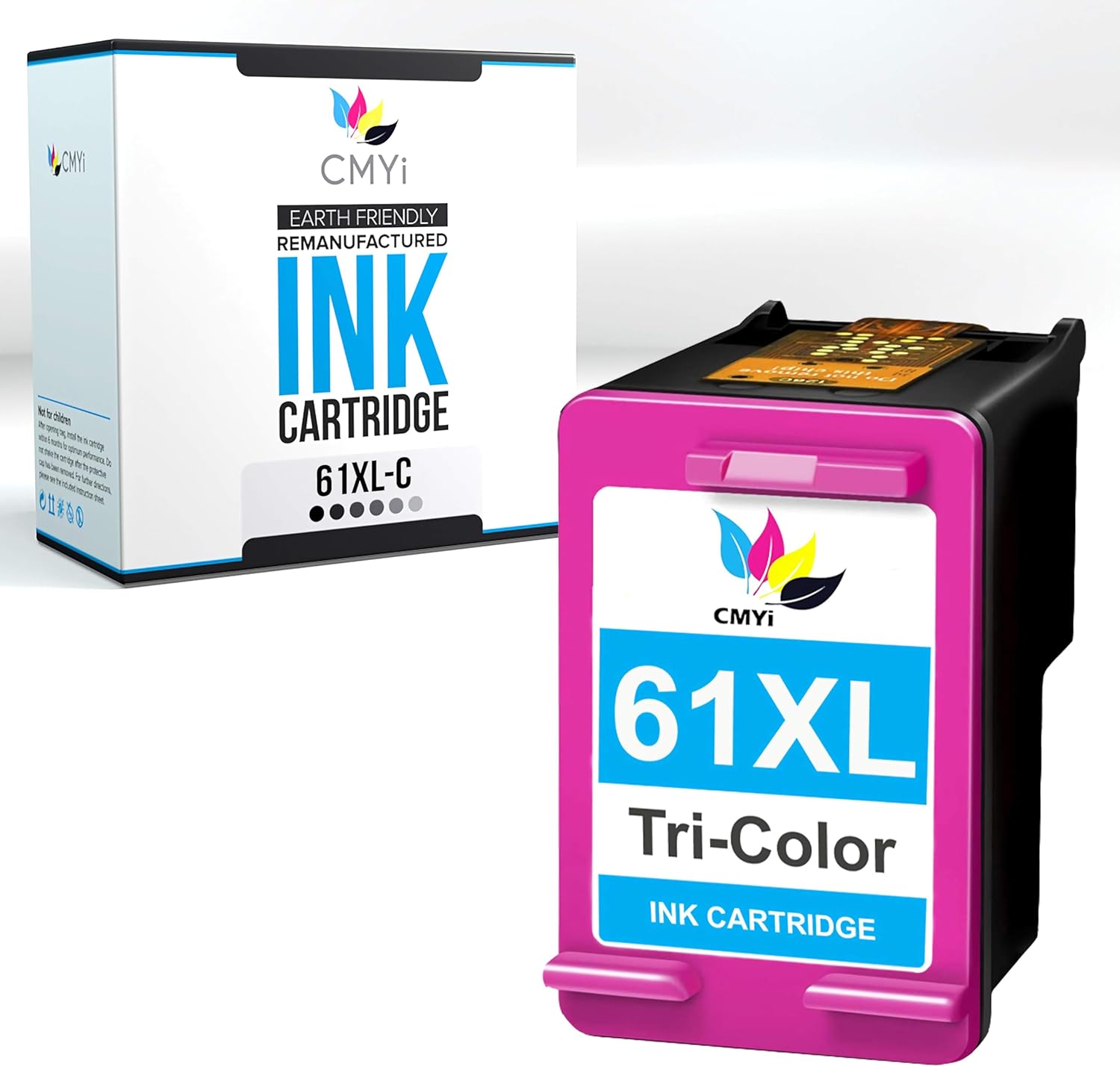 61XL Color Replacement Ink Cartridge for HP DeskJet 2544, 2545, 2546, 2546P, 2547, 2548, 2549, 3000, 3050, 3050A, 3051A, 3052A, Envy 4508, 4509, 5530, 5531, 5532, 5534, 5535, 5536, 5539 Printers