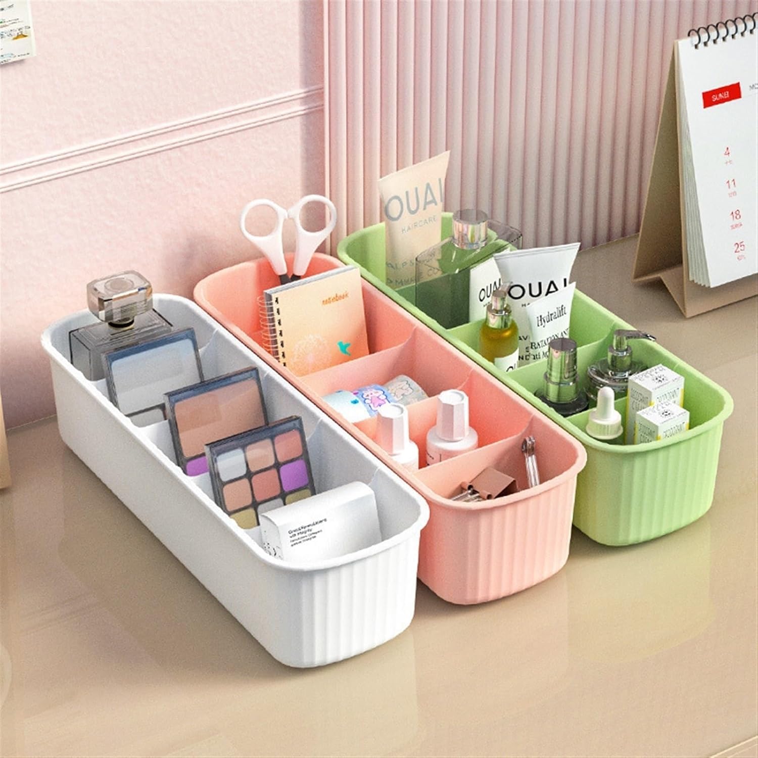 KRYLAR-4 pcs Socks Underwear Storage Boxes,Household Compartment Clothes Organizer,Cloth Dividers for Underwear, Socks, Bras - Space-Saving Wardrobe Storage Solution-For Home Organization (multicolor)-image-35