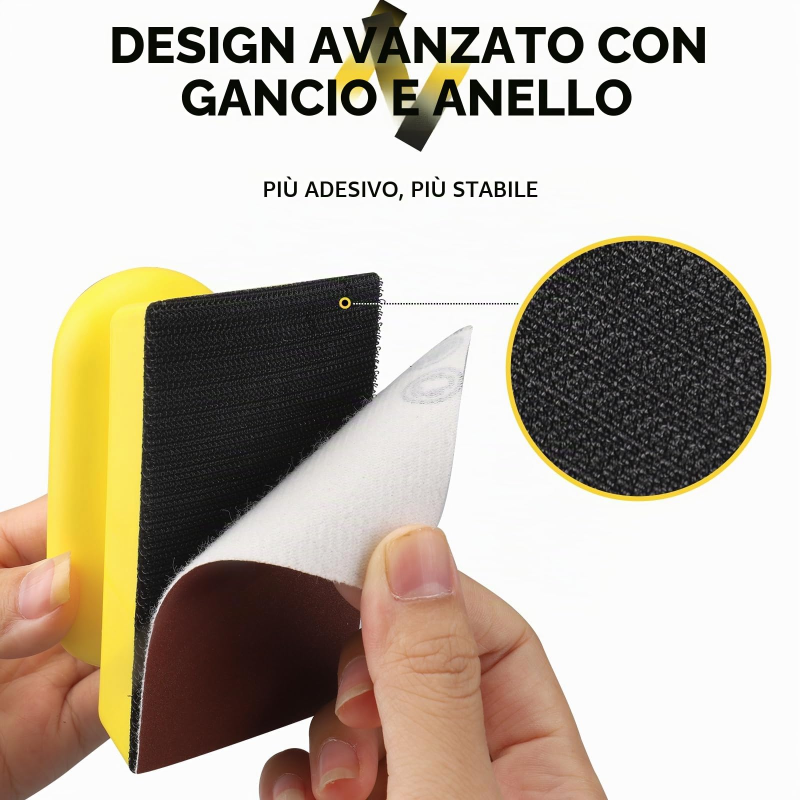 Set di Blocco Levigatura Manuale da 9 pezzi con profilo sagomato e piastra di supporto concava e convessa per la lavorazione del legno, il restauro di mobili, la verniciatura di auto e l'artigianato.