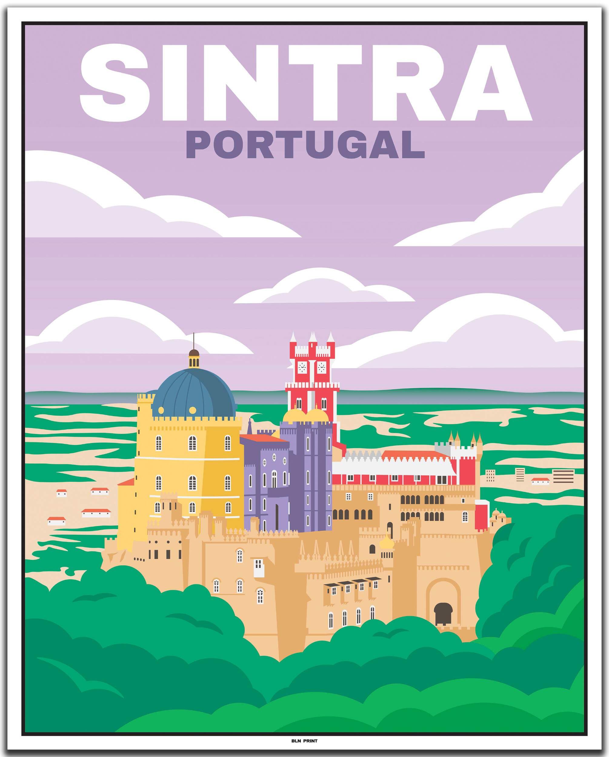 BLN PRINT Sintra (1) – plakat podróżny w stylu vintage