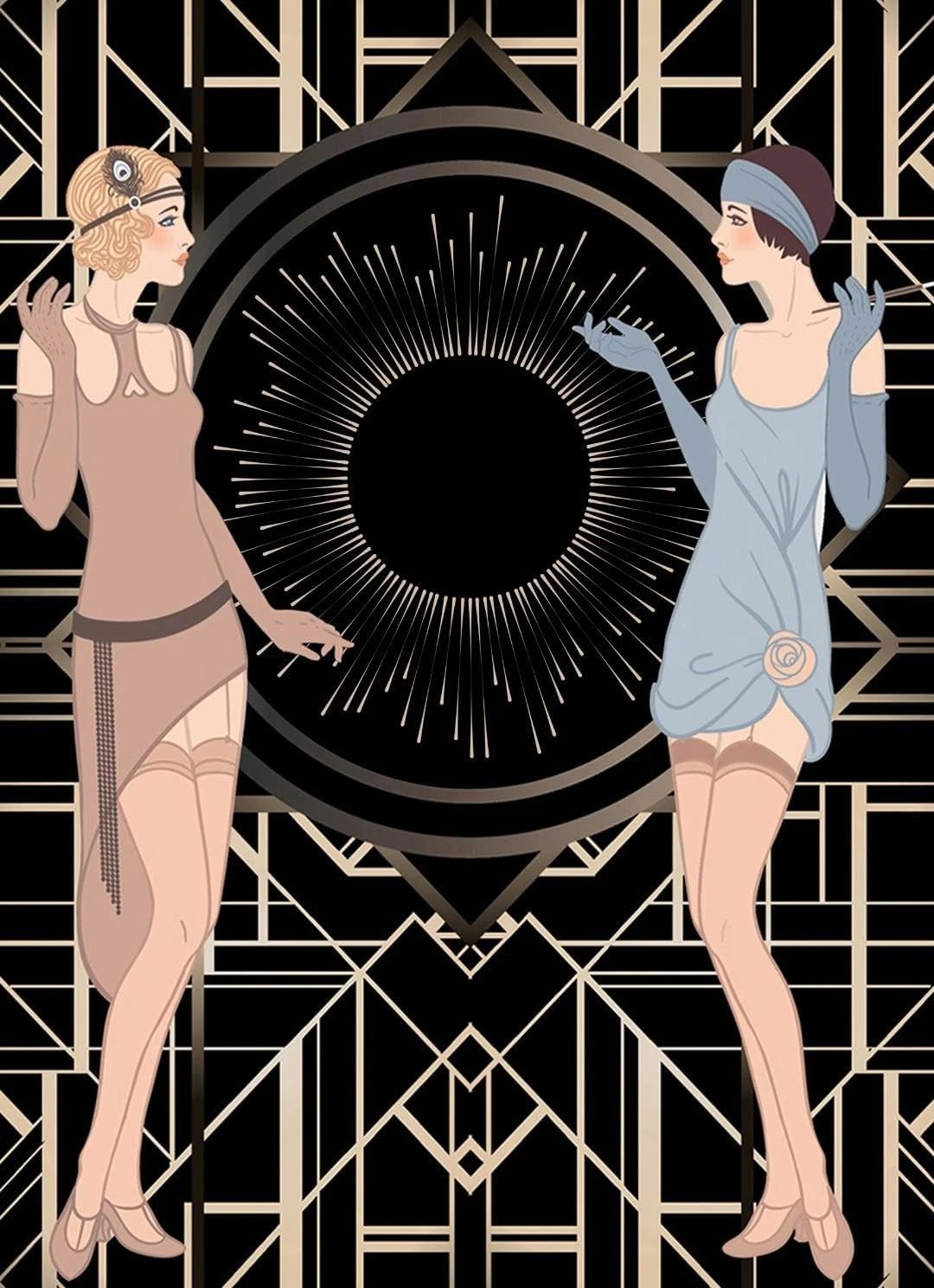 Art Deco Ladies Flappers Chatting Away - Metal Sign - 3 Sizes To Choose From