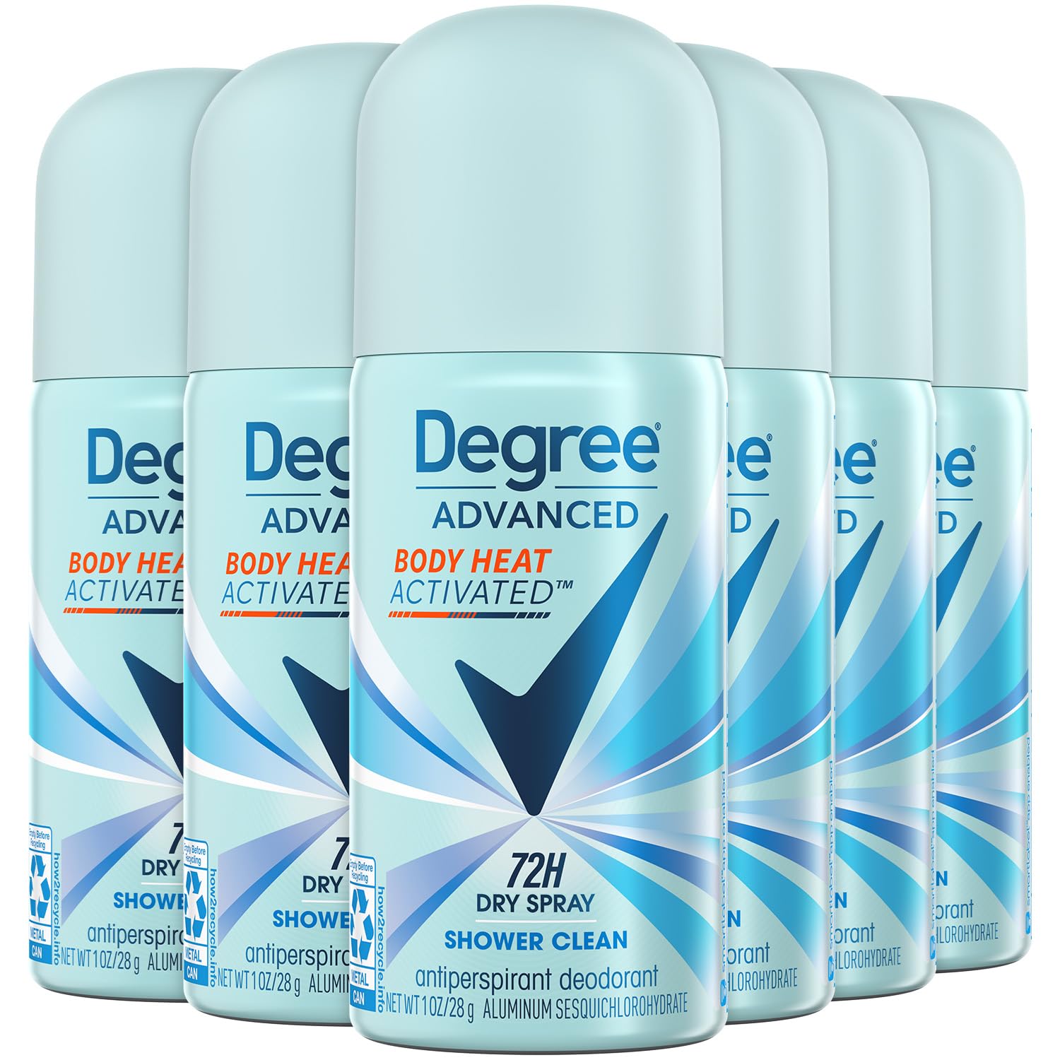 Degree Travel Dry Spray 6-Pack