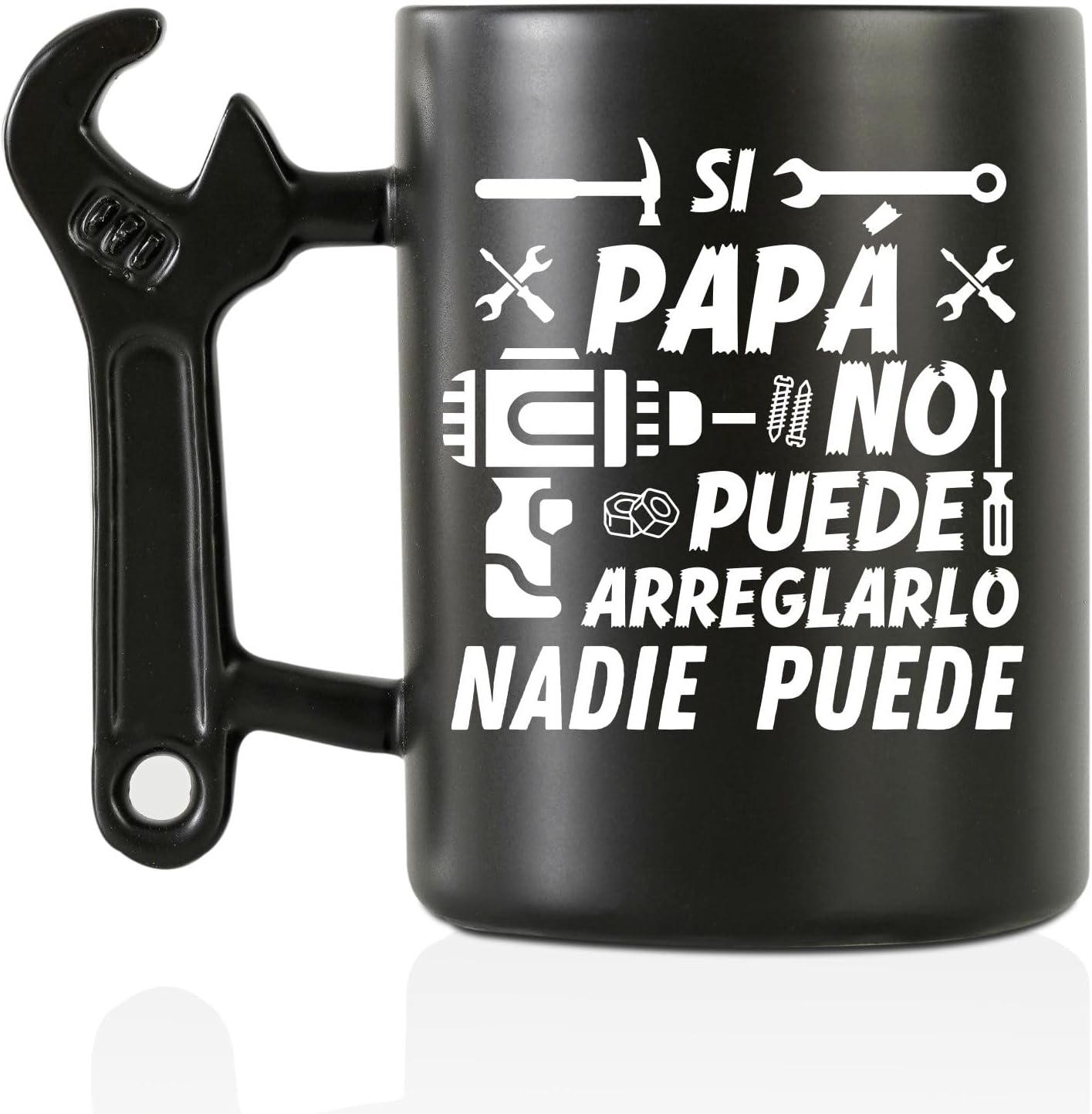 Onebttl Dad Gifts Coffee Mug with Wrench Spanner Handle, Gifts for Dad from Daughter