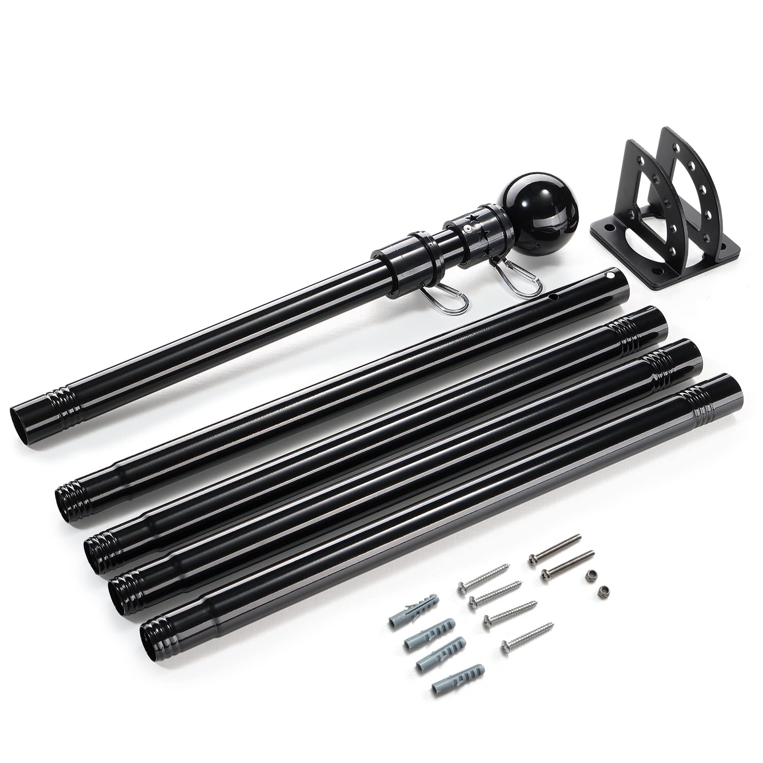 VEVOR Kit De Mât De Drapeau Détachable 9140 Mm, Mât De Drapeaux En Alliage D'aluminium