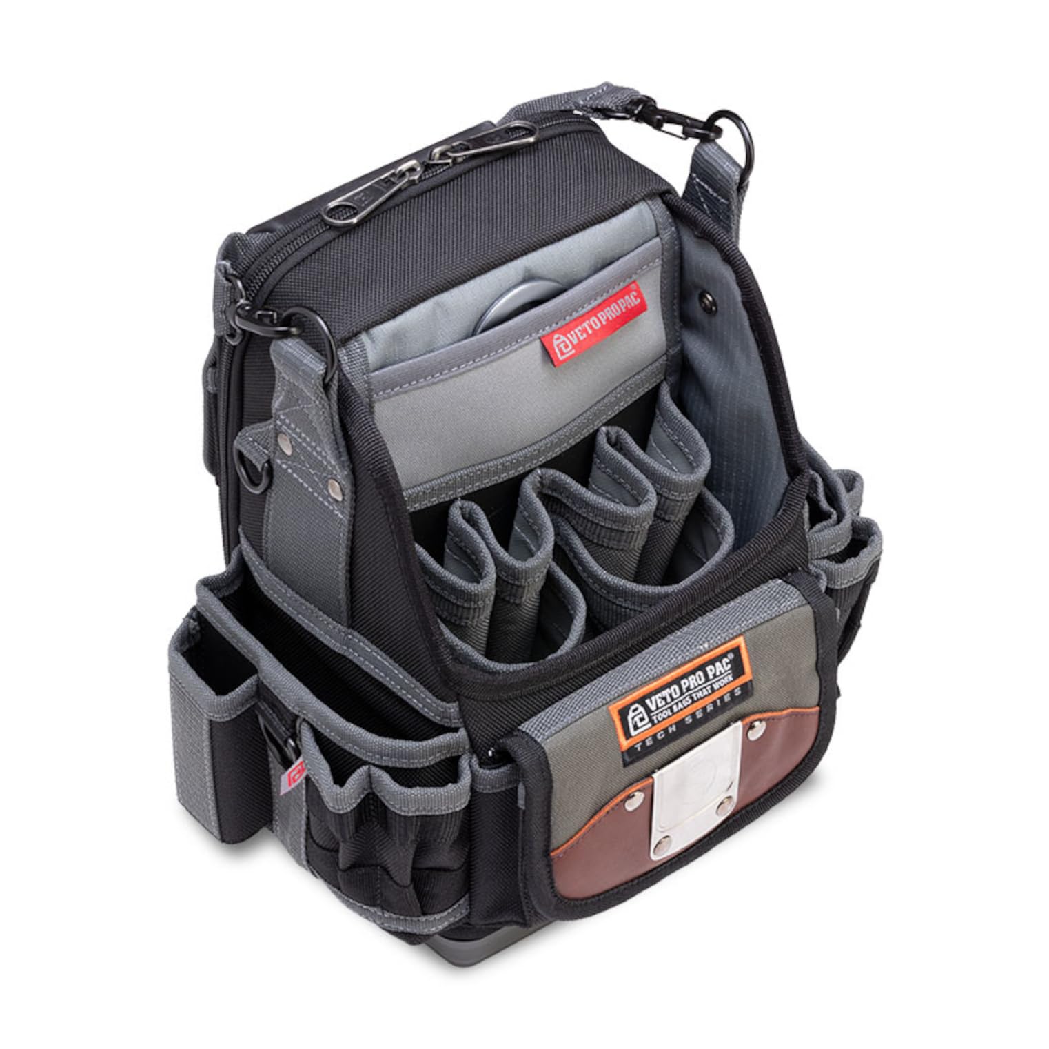 Veto AX3672 Sac à Outils Professionnel pour Outils de Travail SB-LD, Ouvert, avec 27 Poches, 30,5 x 30,5 x 24 Cm