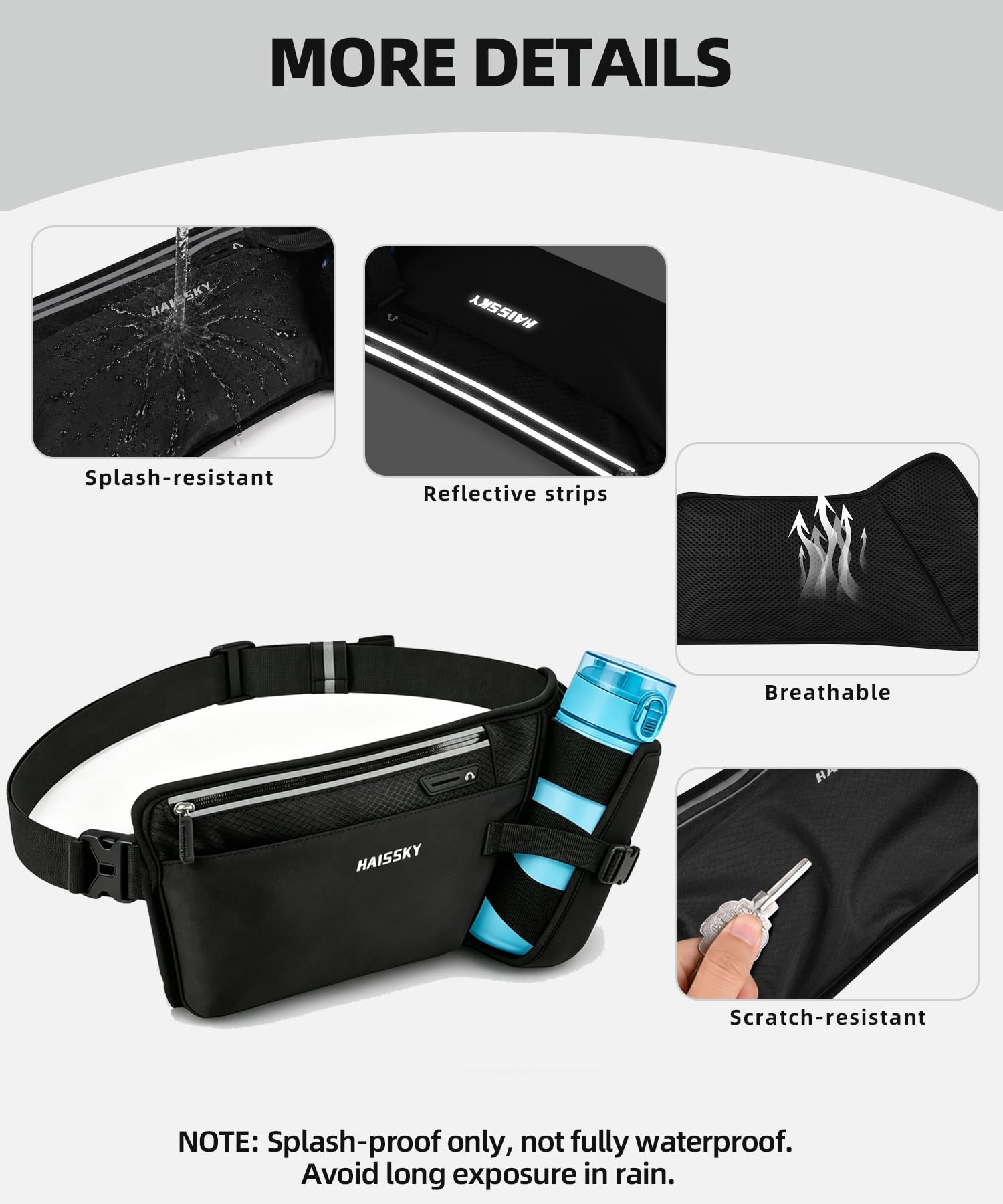 Cintura da corsa per cellulare 7 pollici marsupio sportivo jogging fitness