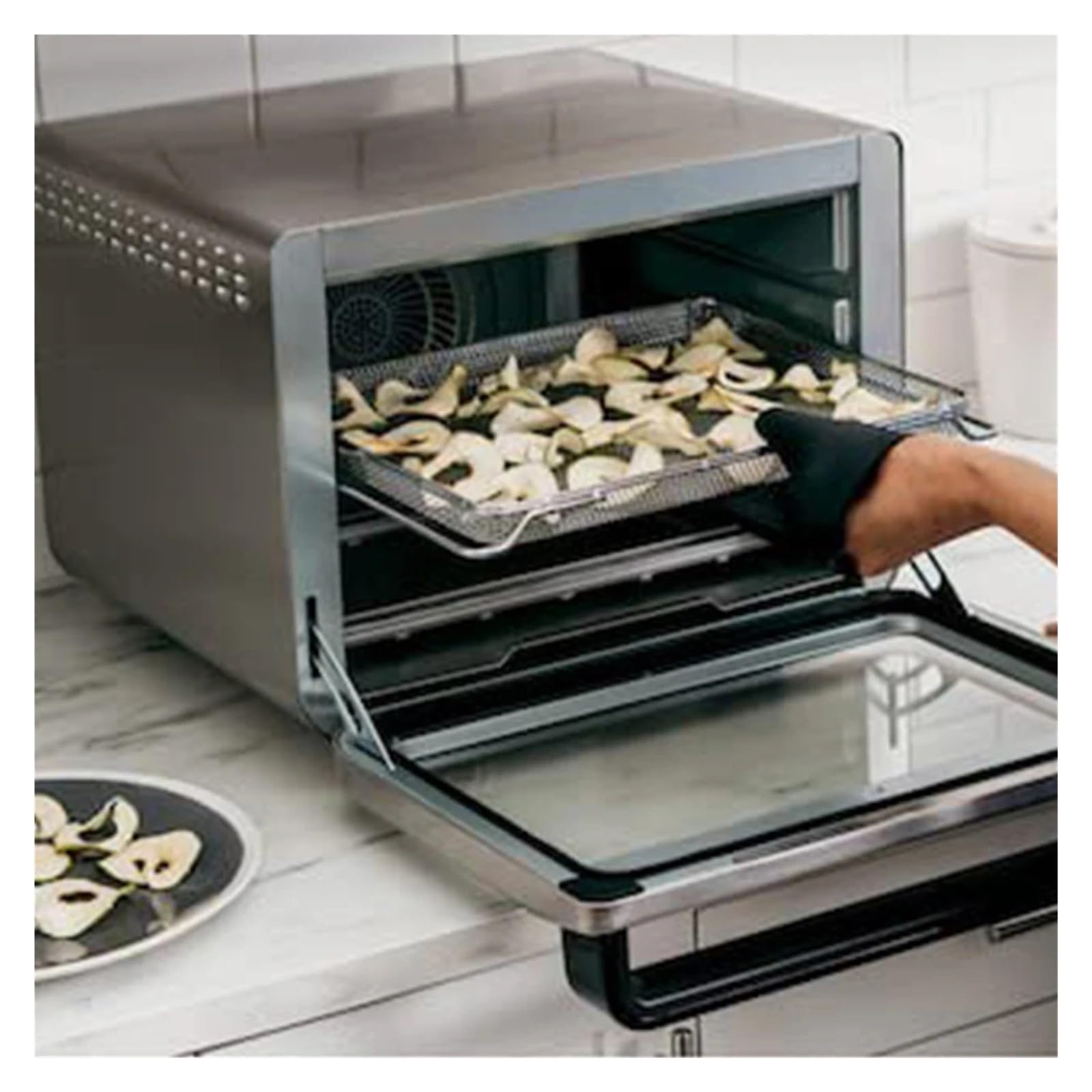 Bandeja de Horno Cesta for Horno y freidora de Aire, bandejas de Repuesto for Hornear, Cesta de Malla de Acero Inoxidable, Accesorios for Airfryer(Grill Net)