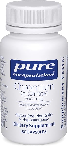 Pure Encapsulations Chromium Picolinate 500mcg 60 Capsules