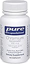 Pure Encapsulations Chromium (Picolinate) 500 mcg - for Lipid & Carbohydrate Metabolism* - Mineral Supplement - Superior Absorption Chromium Supplement - Vegan & Gluten Free - 60 Capsules