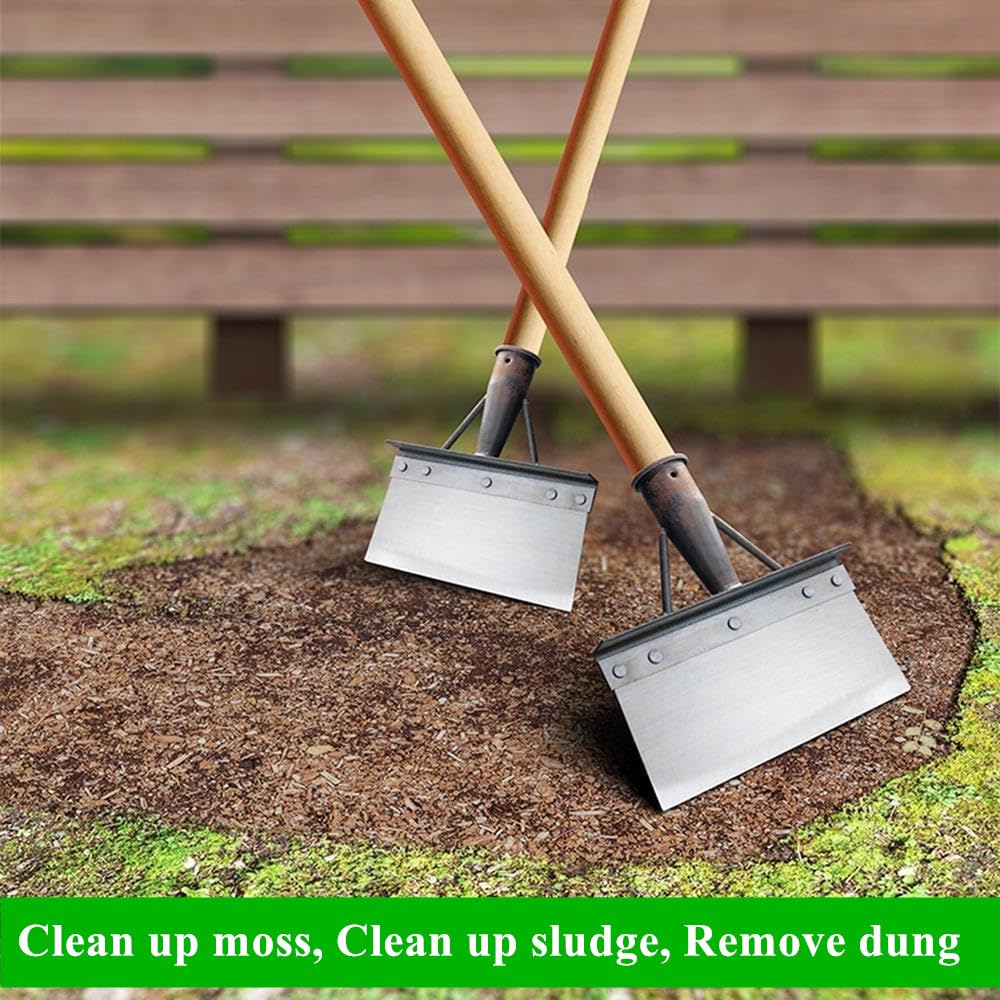 GEDEGOOK Pala da Giardino, Pala di Pulizia Multifunzionale, Vanga per Orto, Pala Multifunzionale per La Pulizia Del Giardino All'aperto, Raschietto da Giardino per Attrezzi da Giardino(Senza maniglia)
