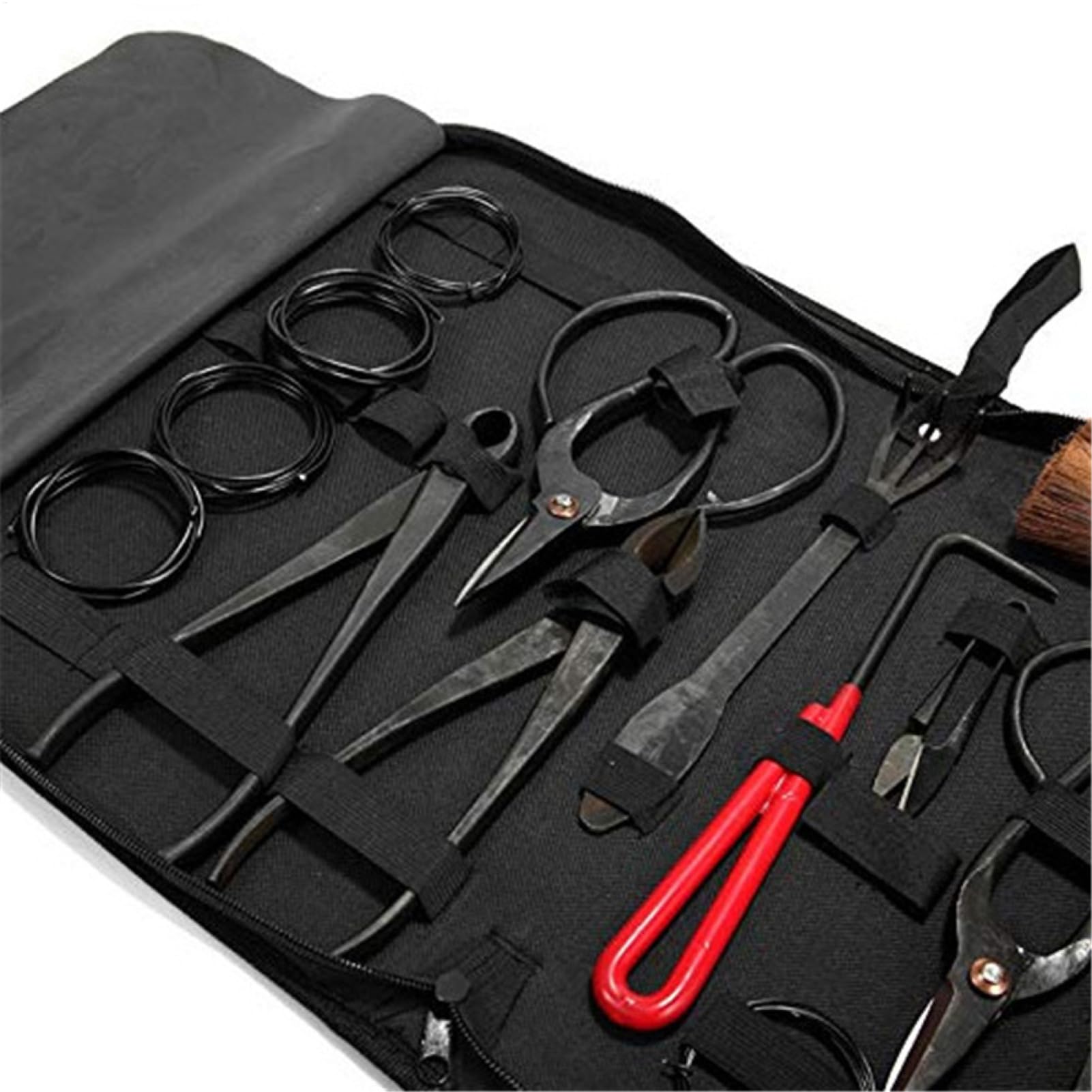 Kit de herramientas para bonsái,Juego de 10 podadoras, tijeras grandes y | medianas, rastrillo, recortadora de brotes y hojas - Recortador de árboles suculentos para regalo de jardinería para principi