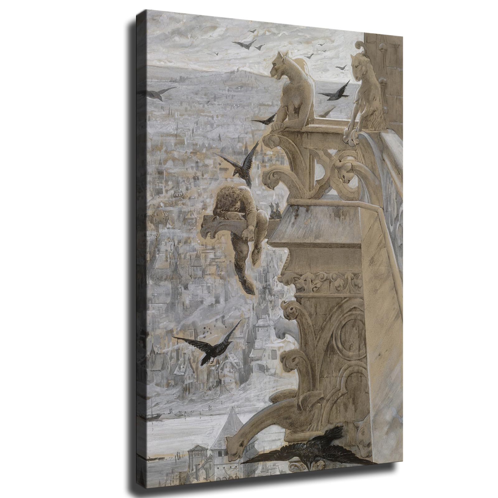 Gargoyle Display Amazon.com: Notre Dame Gargoyles Poster Art Modern Classroom Kitchen ...