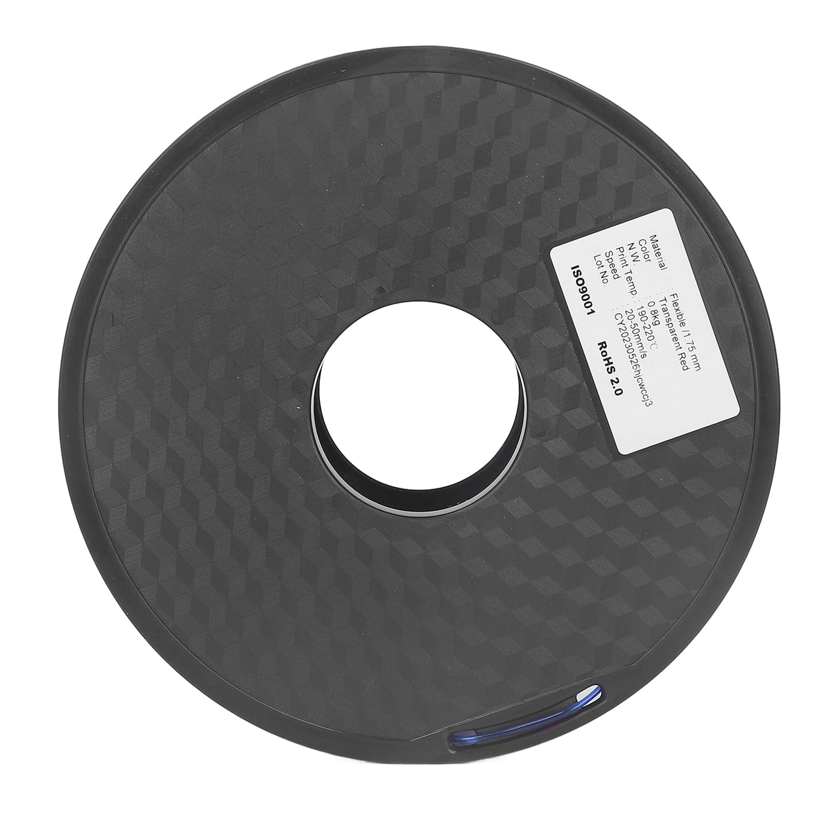 Annadue Filament TPU 1.75mm 1KG, Consommables pour Imprimante 3D FDM, Flexible, sans Obstruction, Haute Transparence, 95A (Bleu transparent)
