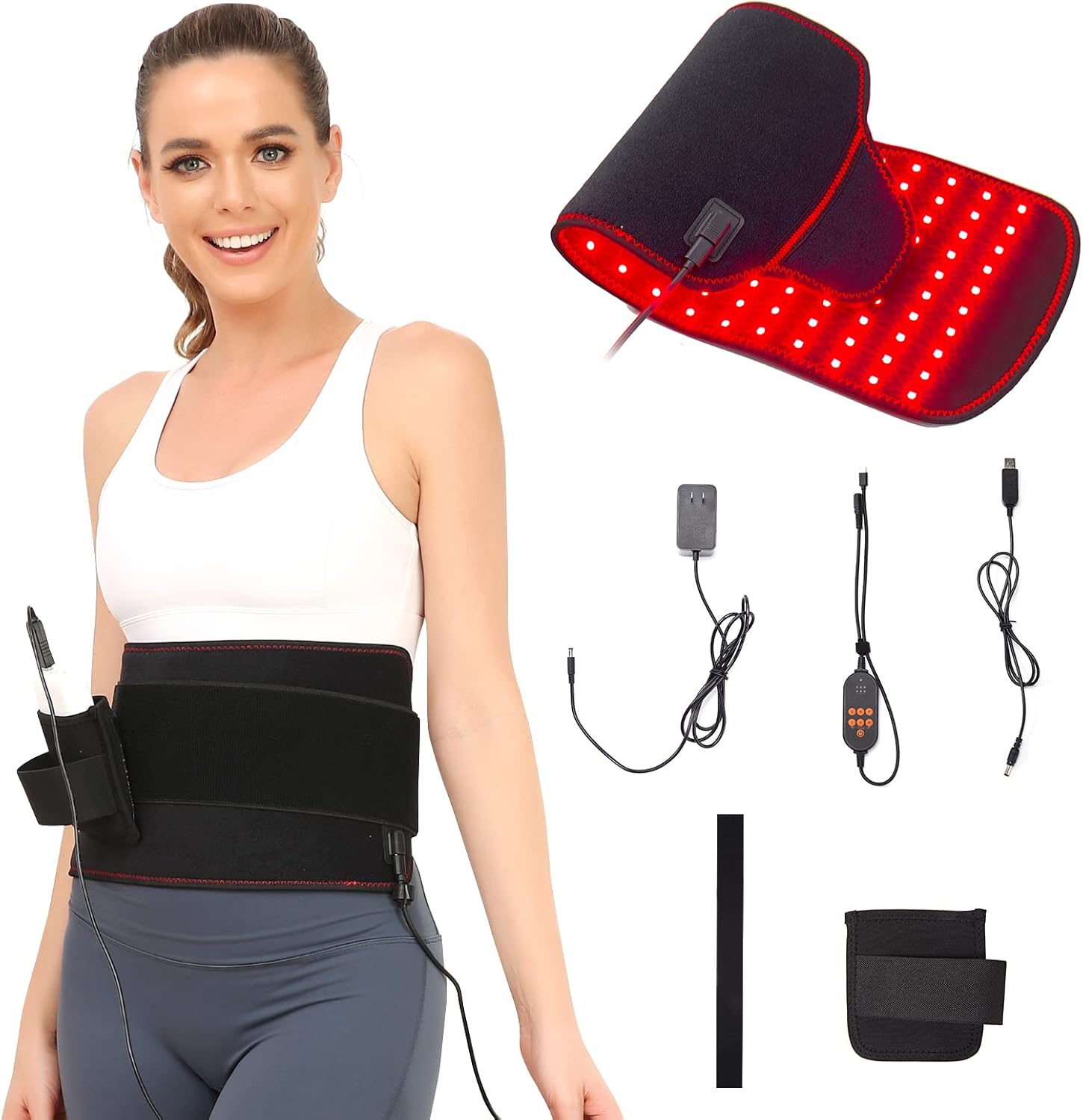 ALDIOUS LED-Rotlichttherapie-Gürtel für Körper, 660nm 850nm ...