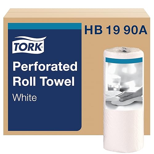Tork HB1990A - Toalla de rollo de papel perforado, 2 capas, 11 pulgadas de ancho x 9 pulgadas de largo, color blanco (caja de 30 rollos, 84 por