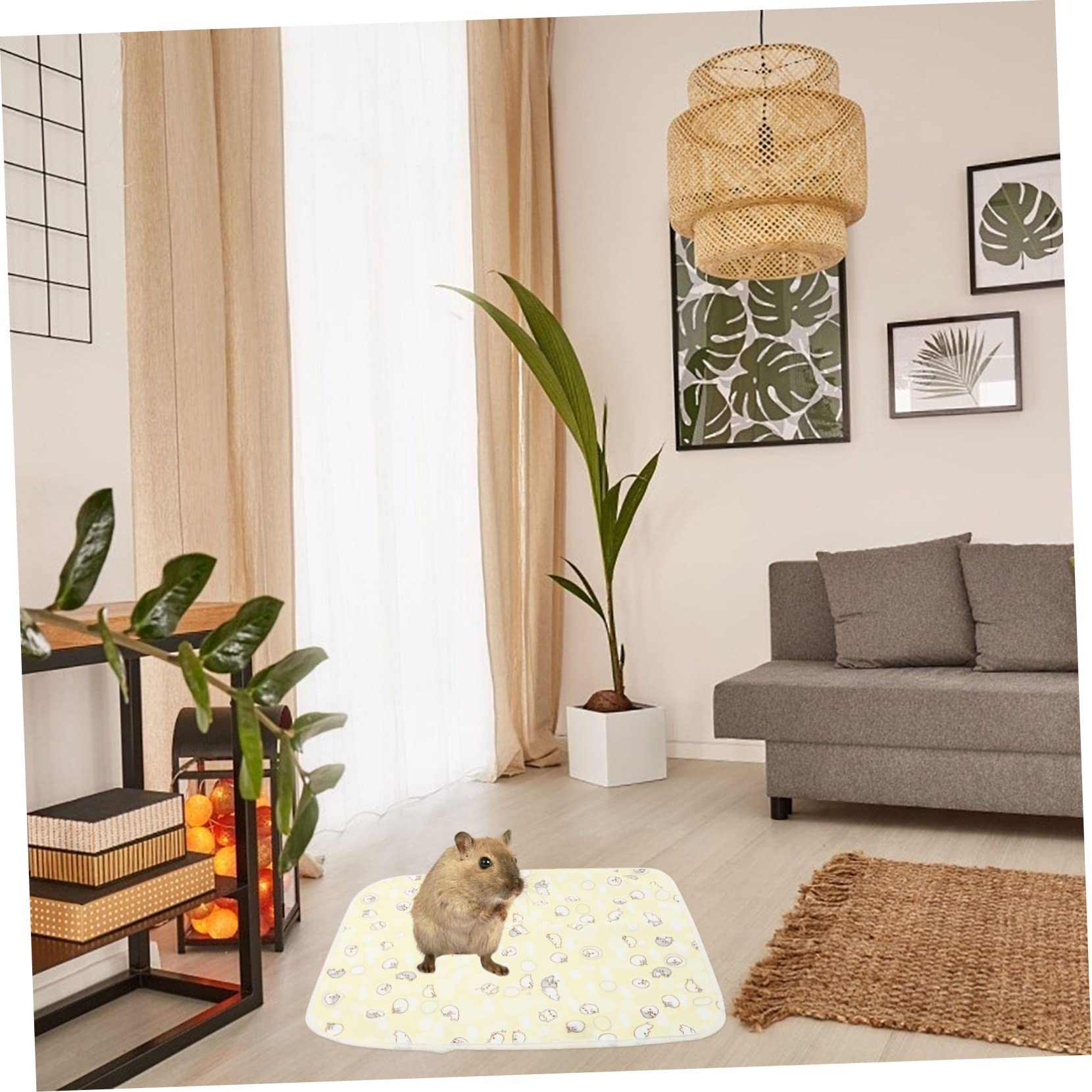 SUPVOX 9piezas De Cama para Hámster Alfombrilla Reutilizable para Pequeños Roedores para Jaulas De Cobayas y Conejos