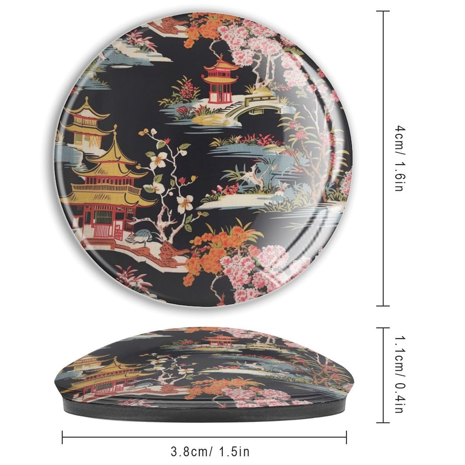 Chinoiserie Imanes de carbón coral, imanes de refrigerador para pizarras blancas, dinastía, vidrio, imanes fuertes, de lujo, perfectos para refrigeradores, pizarras blancas, mapas,