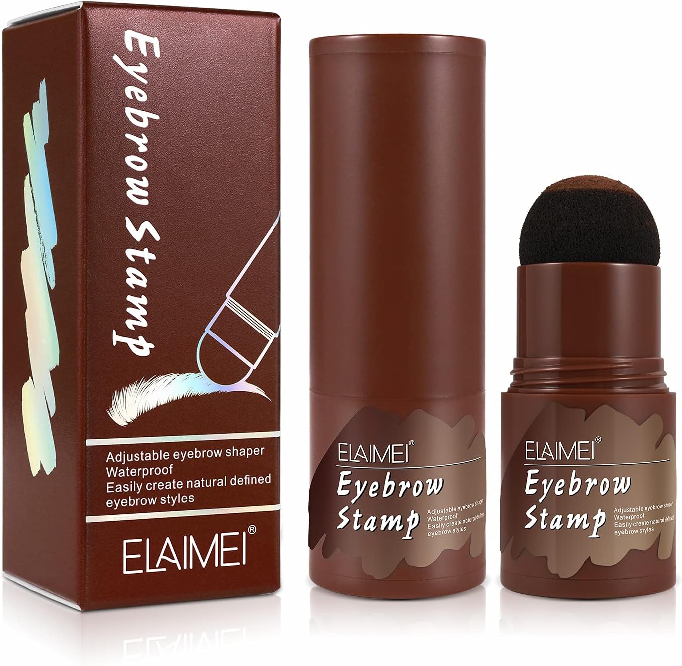 Kit de tampon et pochoir à sourcils, kit de pochoir à sourcils, kit de mise en forme de tampon à