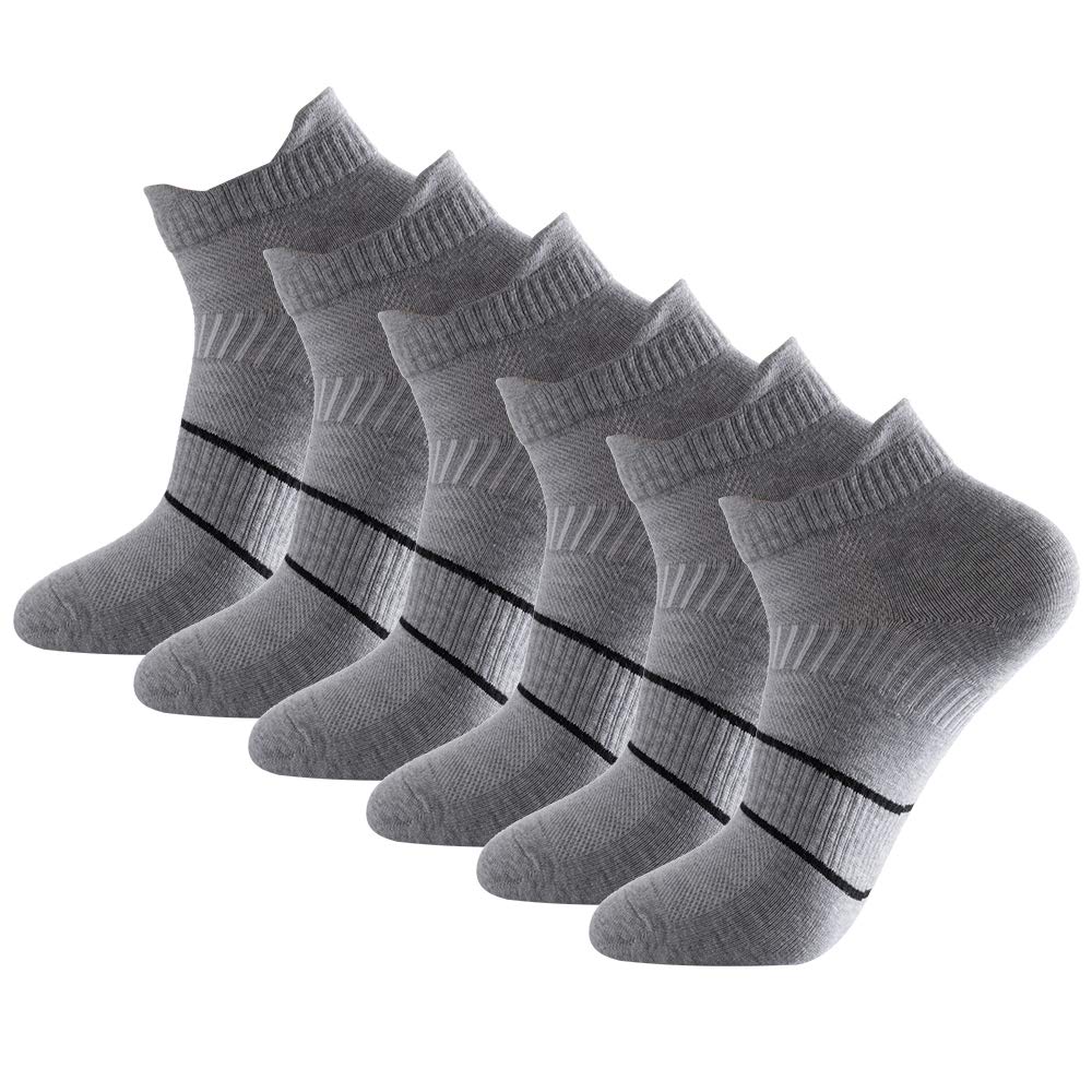 Pauboland Men's Anti Sweat Odor Control Quick Dry Cotton Athletic Low Cut Ankle Running Socks