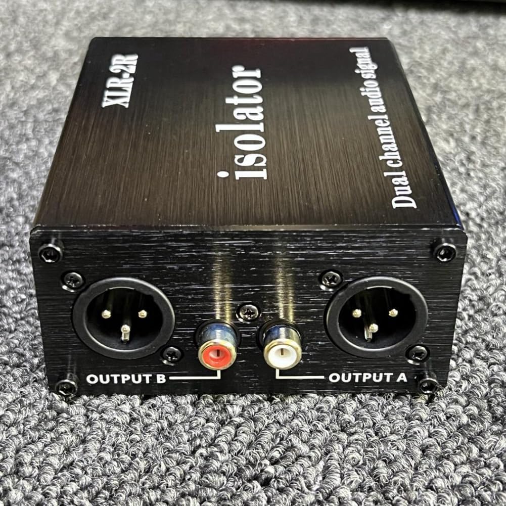 Aislador de Ruido de Audio XLR-2R XLR RCA para Eliminar el Aislador de Transformador Antiinterferencias de Sonido de Corriente de ComúN