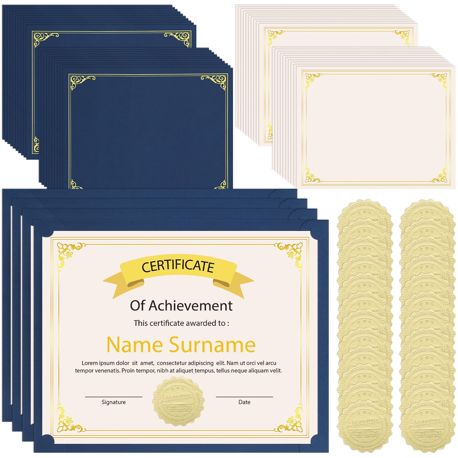 Couvertures de certificat bleu marine pour protéger vos documents de diplôme - 7