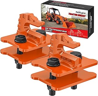 Nilight 2PCS Tractor Bucket Grab Hook 3/8'' Heavy Duty Drop Forged Steel Bolt On