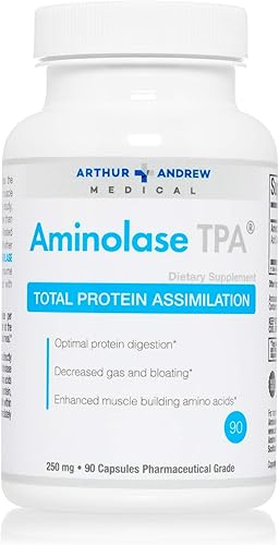 Miniatura 5 de Arthur Andrew Medical - Aminolase TPA, asimilación total de proteínas, absorción óptima de proteínas y disminución de gases e hinchazón, vegano, sin