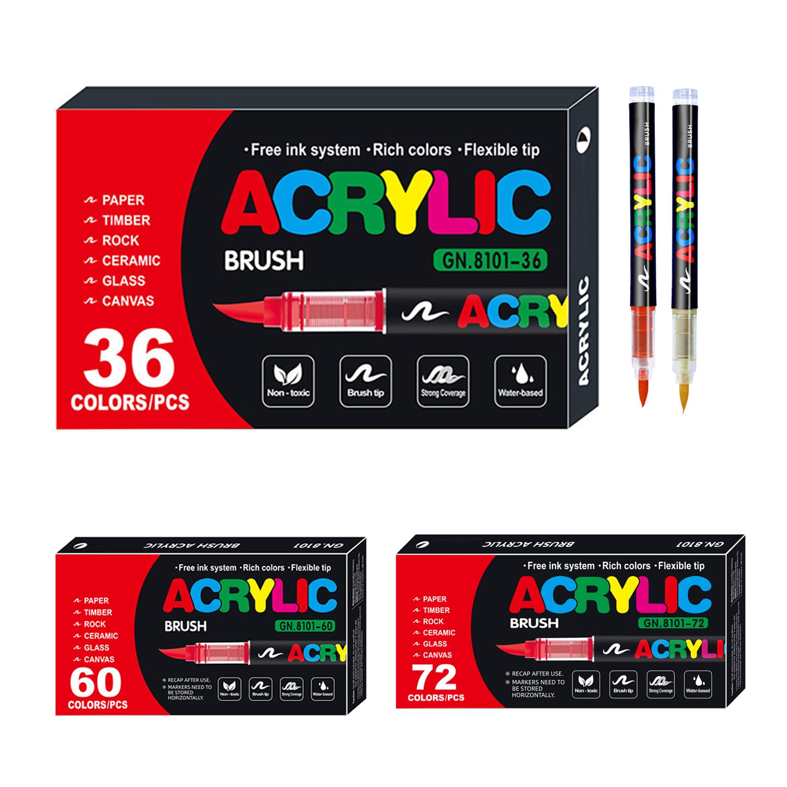 Wasserdichtes Acrylfarbenmarker, Acrylfarbenmarker Multi -Farbmalerei Pen