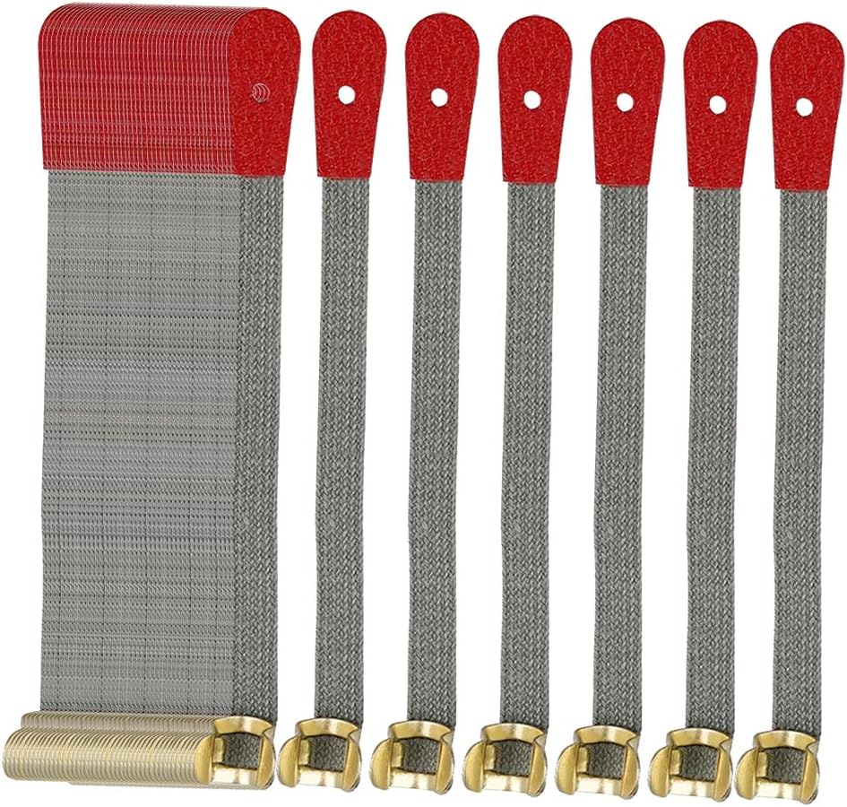 Clip-on Piano Bridle Straps Tapes Spring Clip Strap Piano Action Replacement Repair Parts Pack of 50