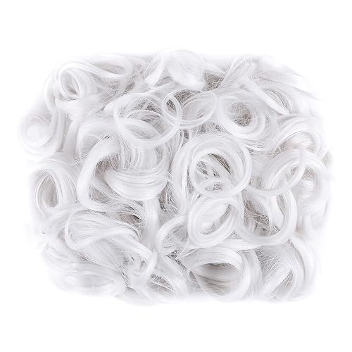 Miniatura 4 de GIRLSHOW Peines de cabello rizado con clip para cola de caballo, bandeja de plato de chignon sintético, extensiones de cola de caballo (rubio ceniza