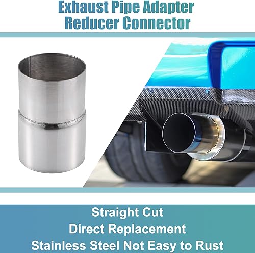 Miniatura 2 de Adaptador de tubo de escape para automóvil, conector reductor de 2.5 pulgadas de diámetro interior a 2.75 pulgadas de diámetro exterior de acero